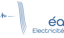 AMEA, électricien à Tours et environs - Logo blanc, transparent. Tous droits réservés.