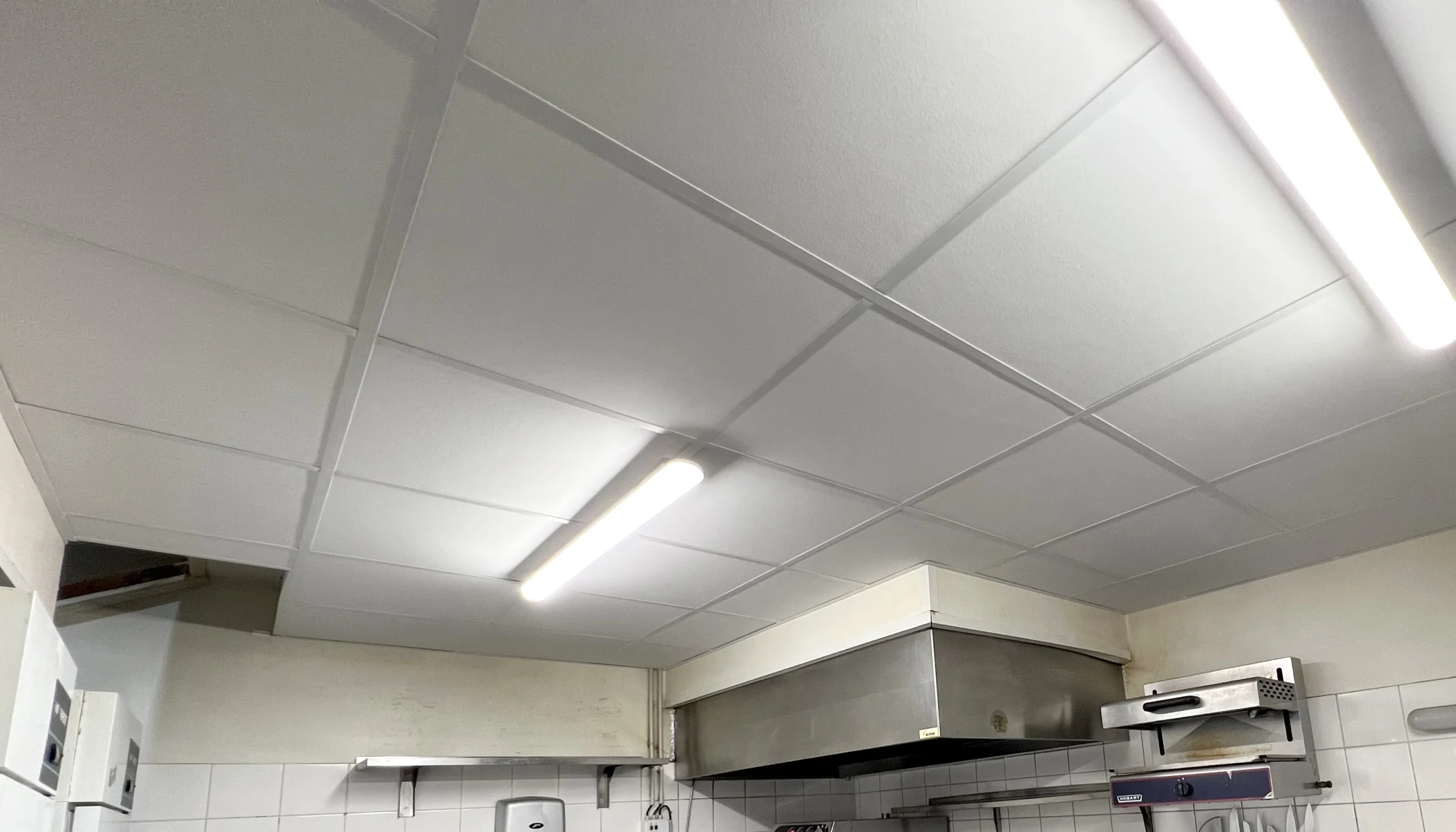 AMEA, électricien à Tours et environs, pose de faux plafonds acoustiques adaptés aux normes d'hygiène